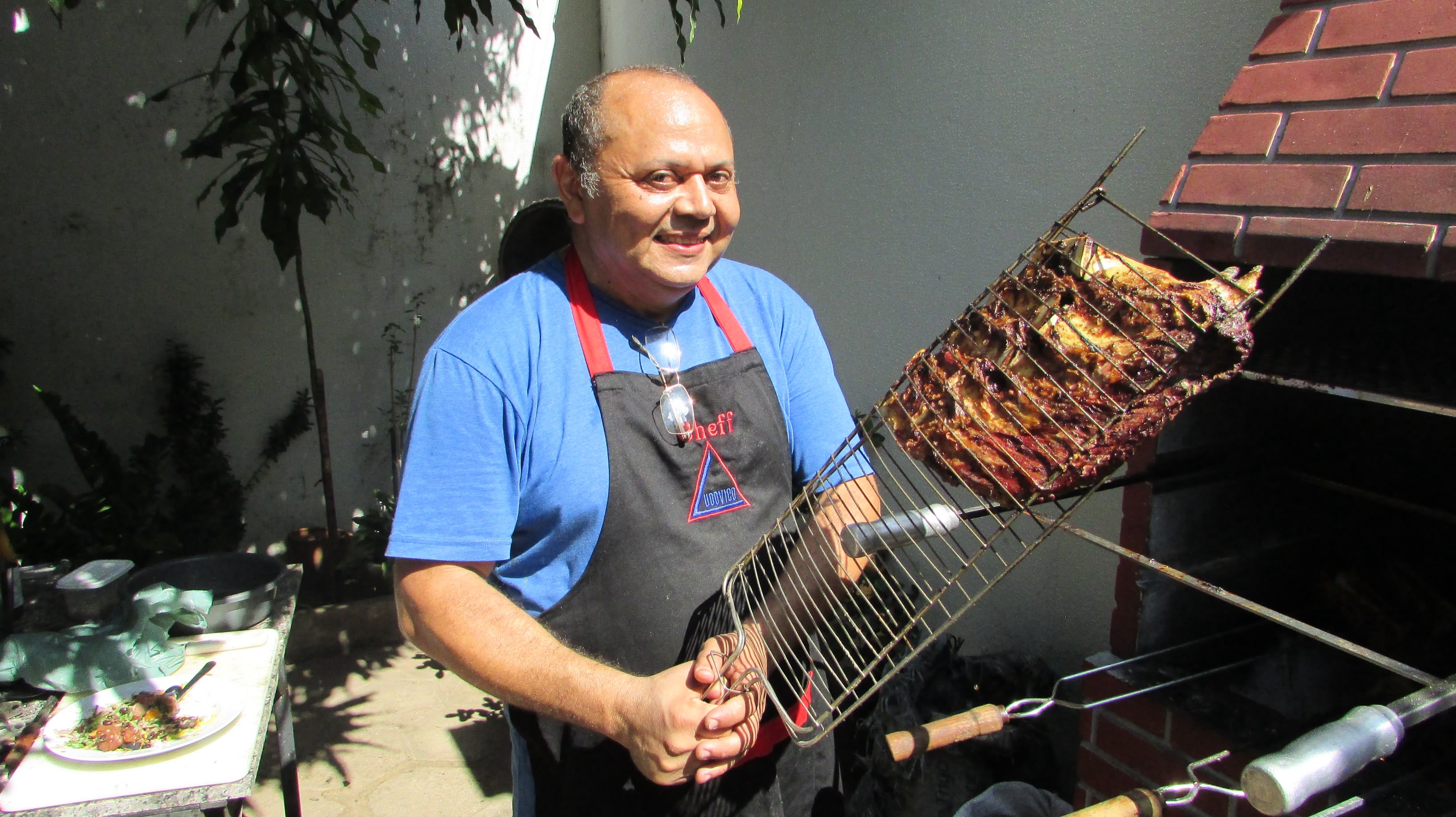 No churrasco